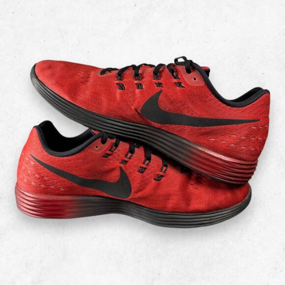 Nike iD Custom Flyknit Running Shoe Men\'s 14W Red Black 843150-991 main image 10